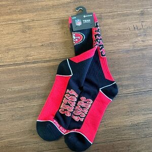 NFL 49ers Red and Black Athletic Socks brand new